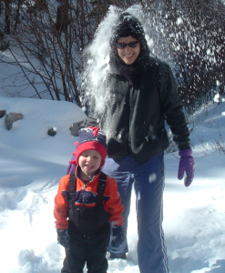 A snowball on Momma